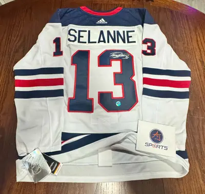 Teemu Selanne White Altermate Adidas Pro Jersey