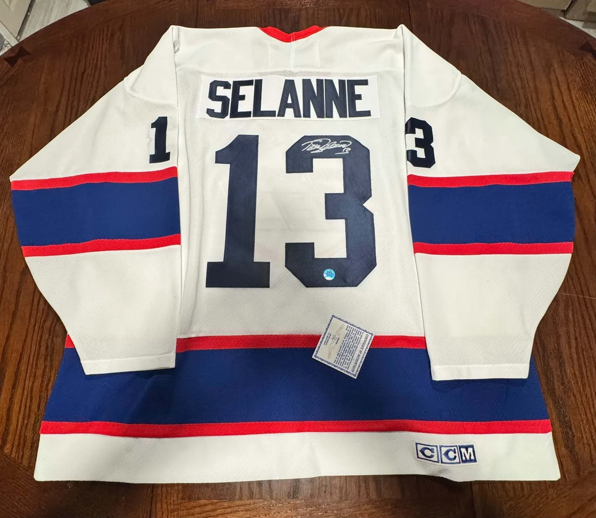 Teemu Selanne CCM Vintage White Replica Jersey