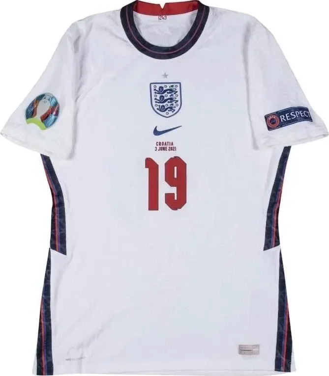 Mason Mount Team-Issued White England National Team EURO 2020 Jersey vs. Croatia – MEARS Authenticated