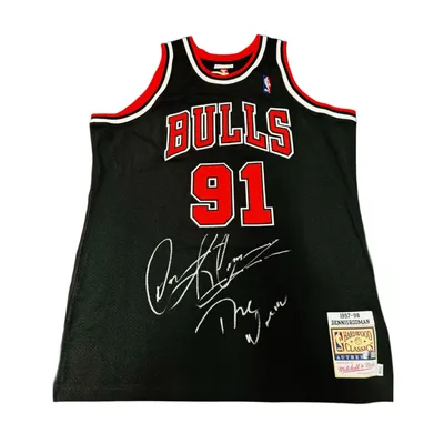 Dennis Rodman Signed Chicago Bulls Jersey – "The Worm" Inscription | Mitchell & Ness Authentic