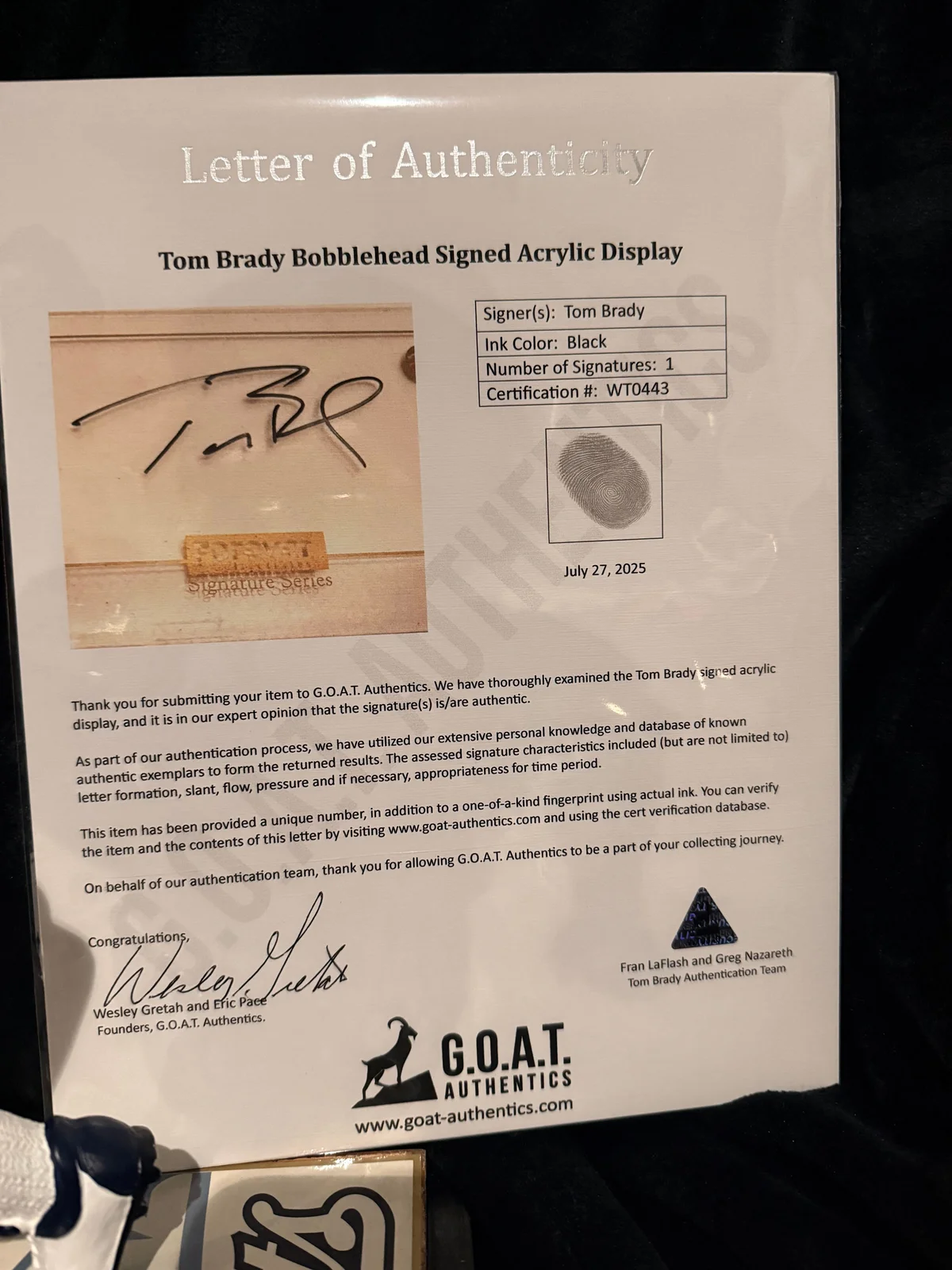 Tom Brady signed Forever collectibles bobble head  photo 3