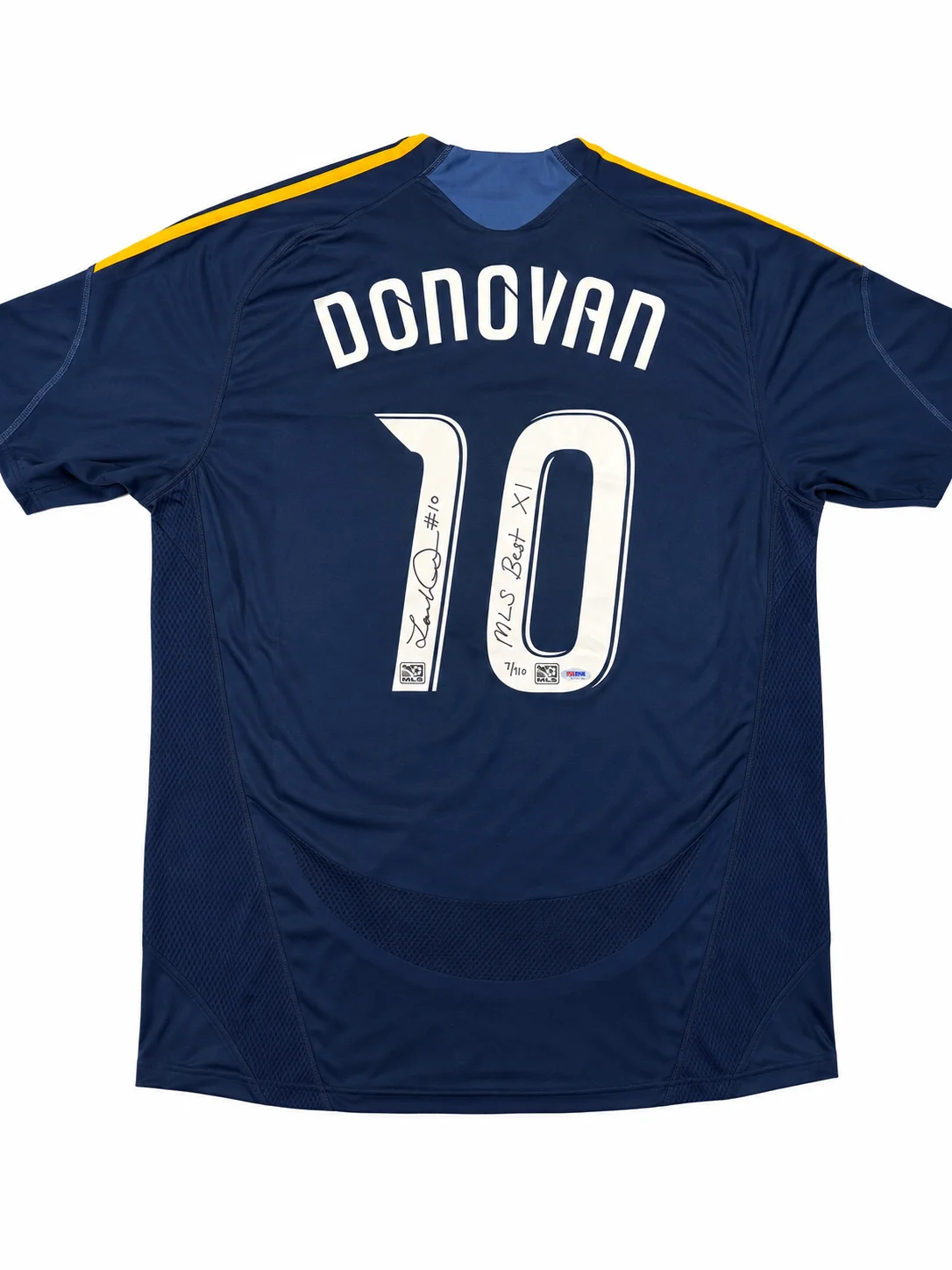 Landon Donovan Autographed & Inscribed Los Angeles Galaxy Authentic Road Jersey