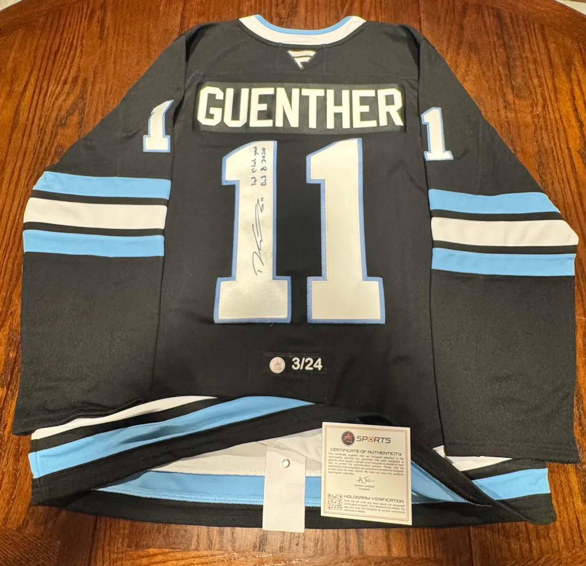 Dylan Guenther Insribed Fanatics Premium Pro Jersey LE 3/24