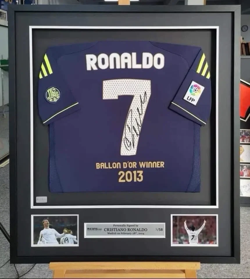 Cristiano Ronaldo Signed/Framed Limited Edition “2013 Ballon d’Or Winner” Jersey