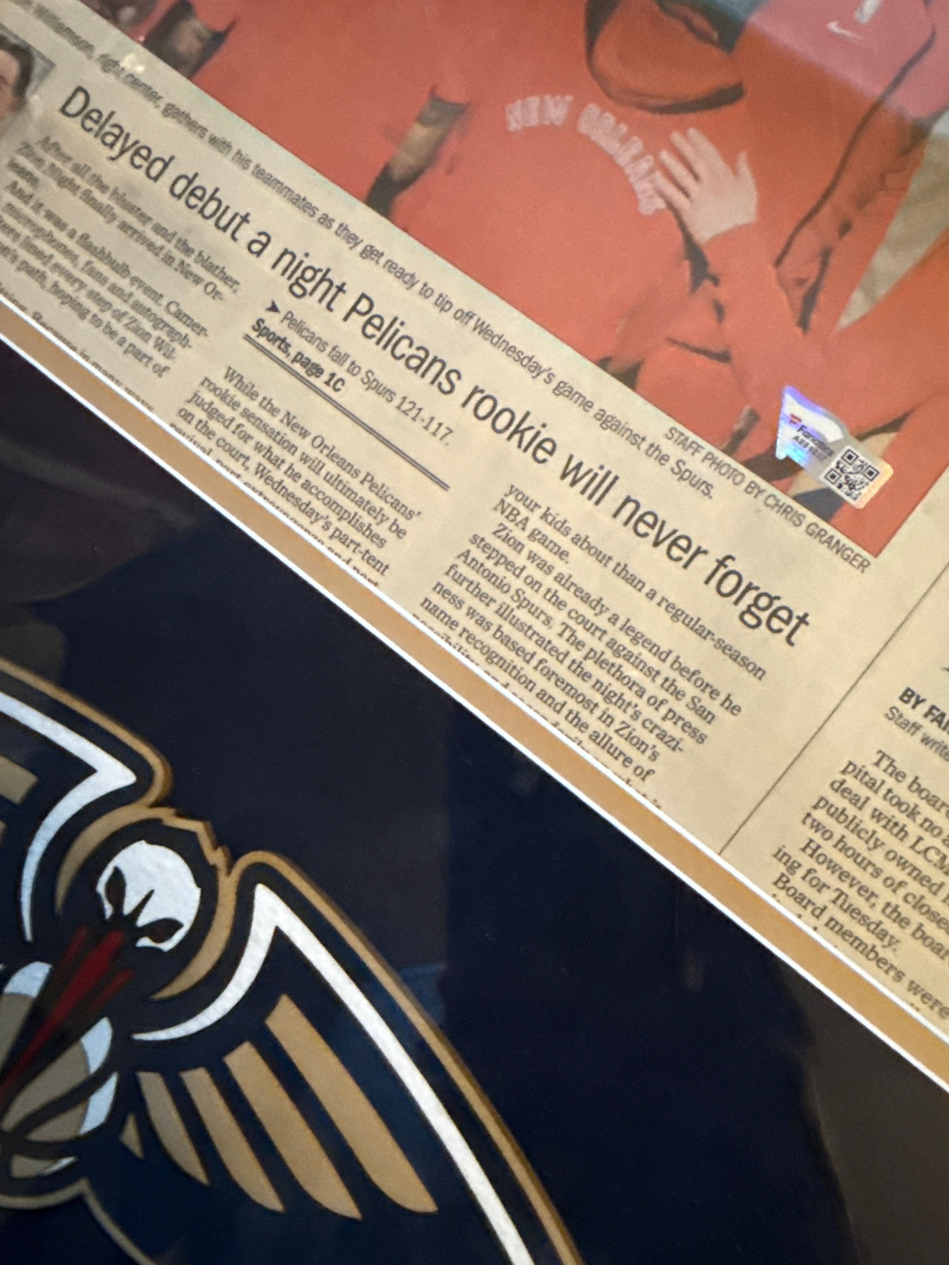 Zion Williams signed newspaper  photo 3