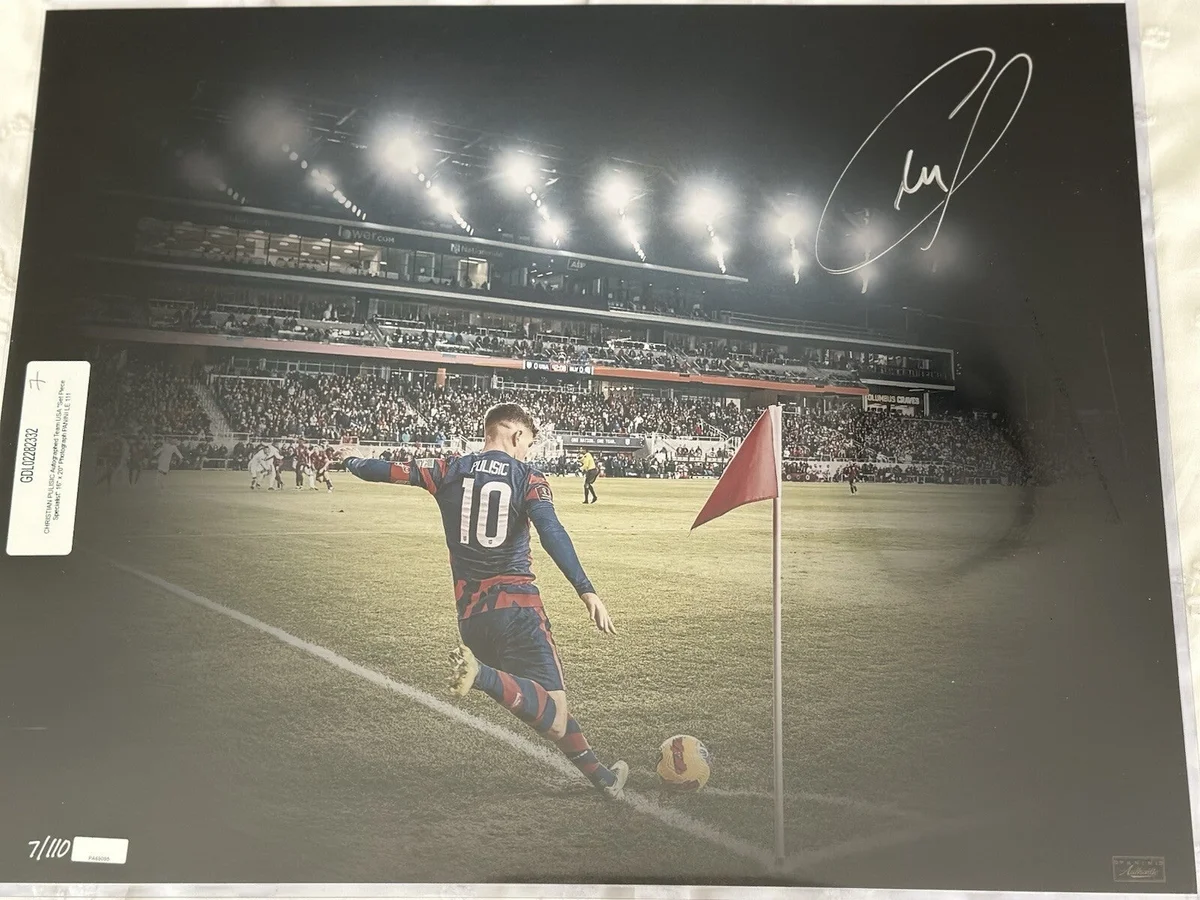 Christian Pulisic Signed 16x20 Photo USMNT Corner