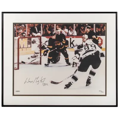 Wayne Gretzky Signed, Inscribed, Framed Photograph (#290/802) 24x20 - Upper Deck