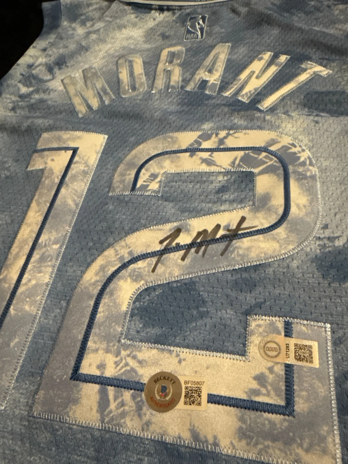 Ja Morant signed Nike jersey  photo 4