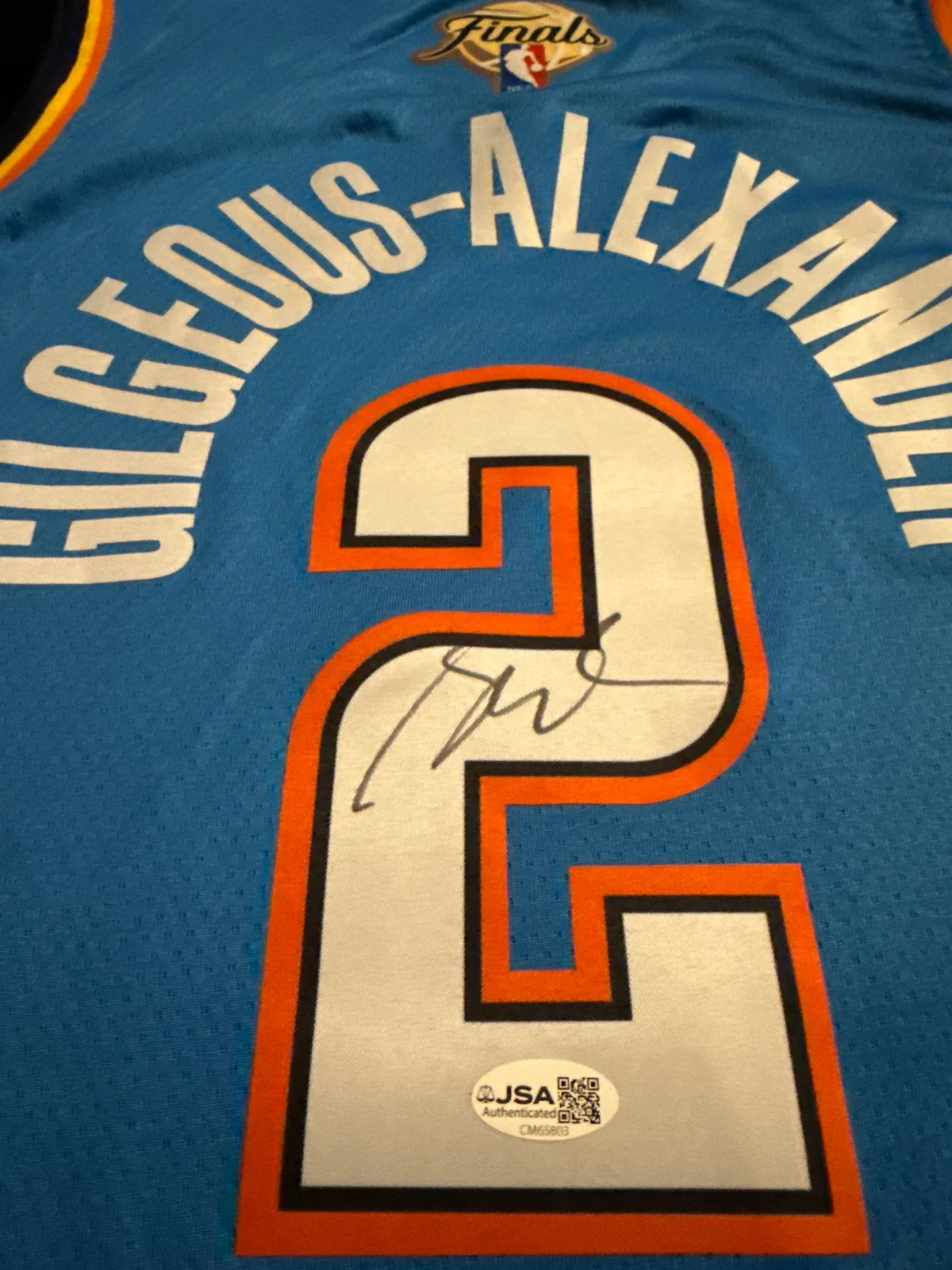 Shai Gilgeous- Alexander signed finals jersey- SGA photo 5