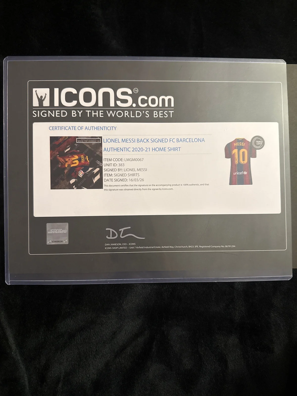 2020-2021 Lionel Messi signed FC Barcelona jersey  photo 3
