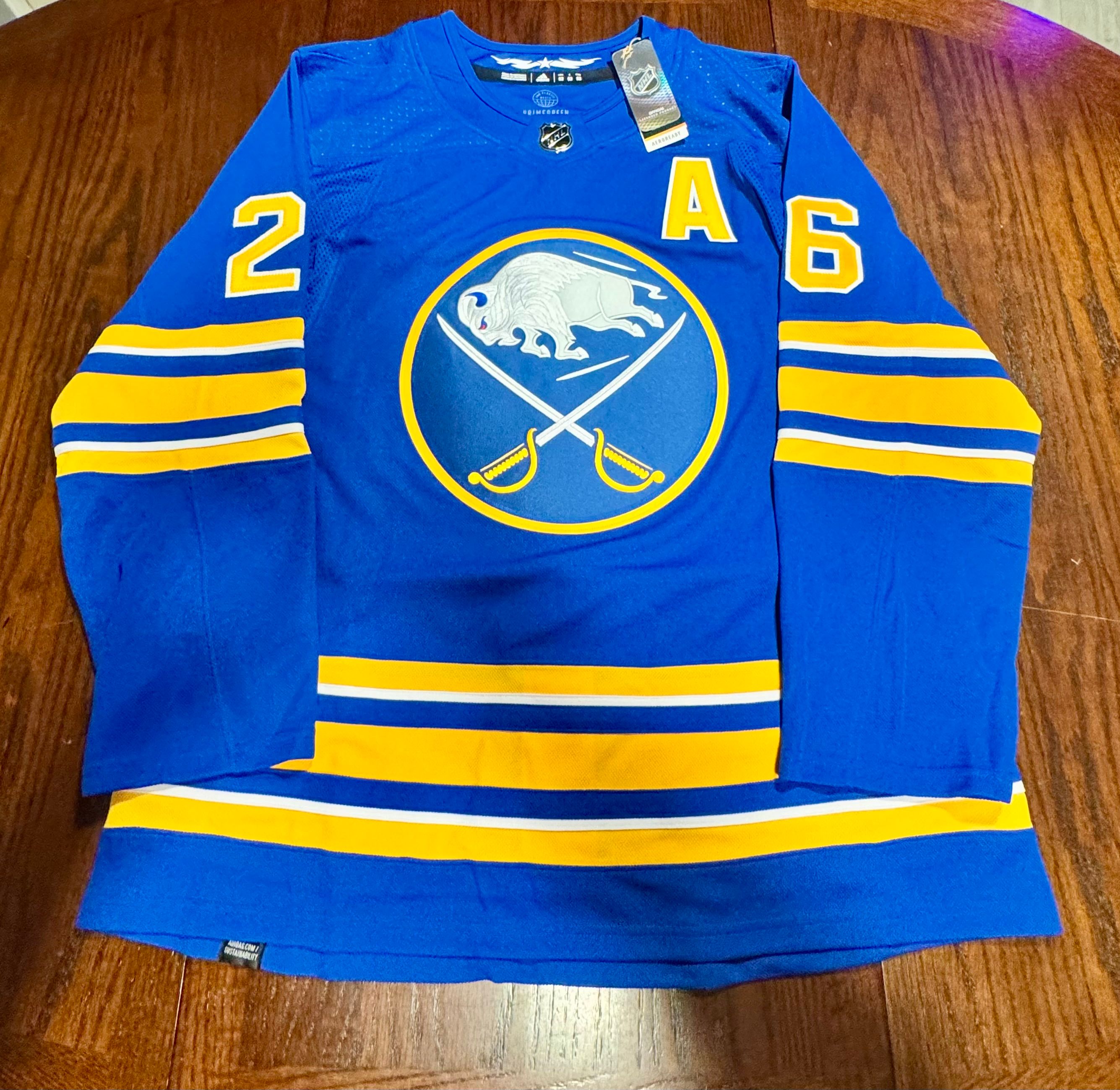 Rasmus Dahlin Blue Adidas Pro Jersey photo 3