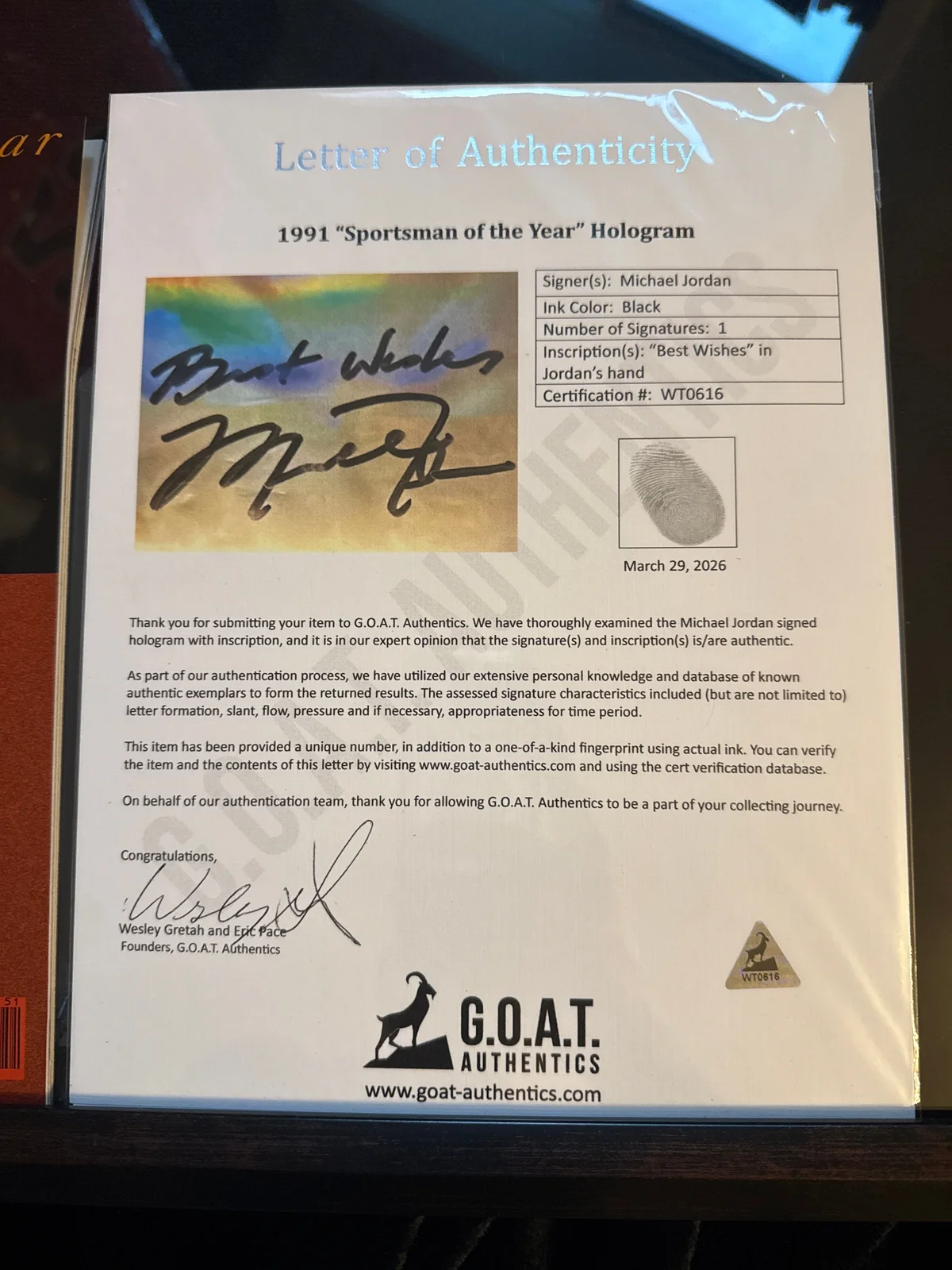 Michael Jordan signed with inscription sports illustrated  photo 2