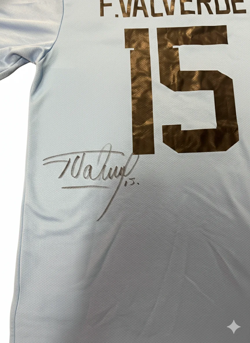 Federico Valverde Signed Uruguay National Team Jersey