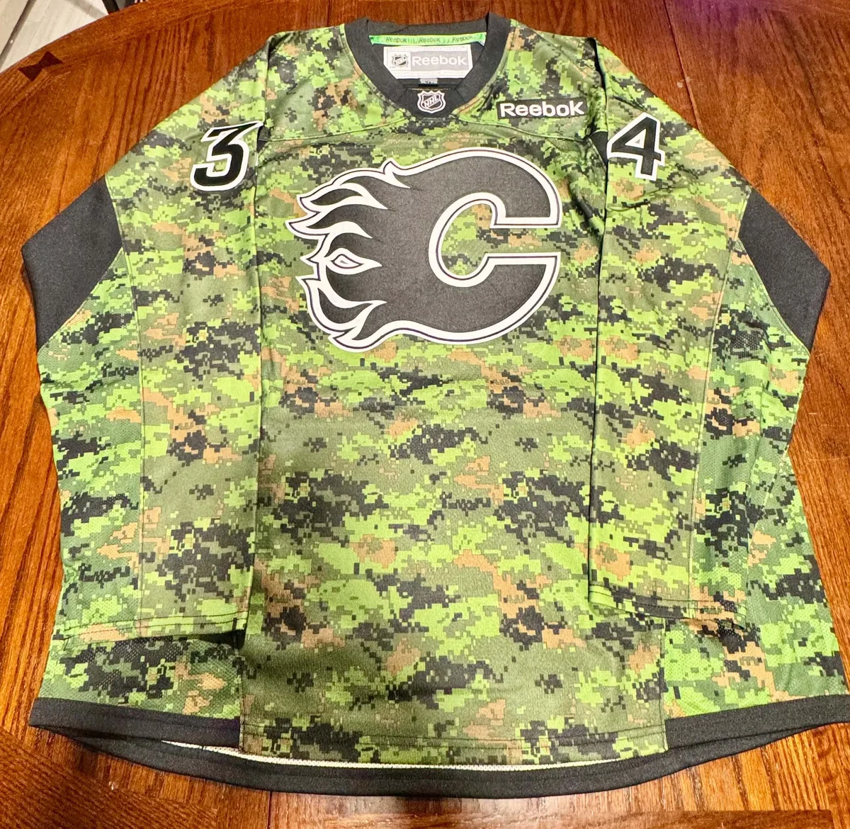 Mikko Kiprusoff Inscribed Reebok Alternate Military Replica Jersey photo 2