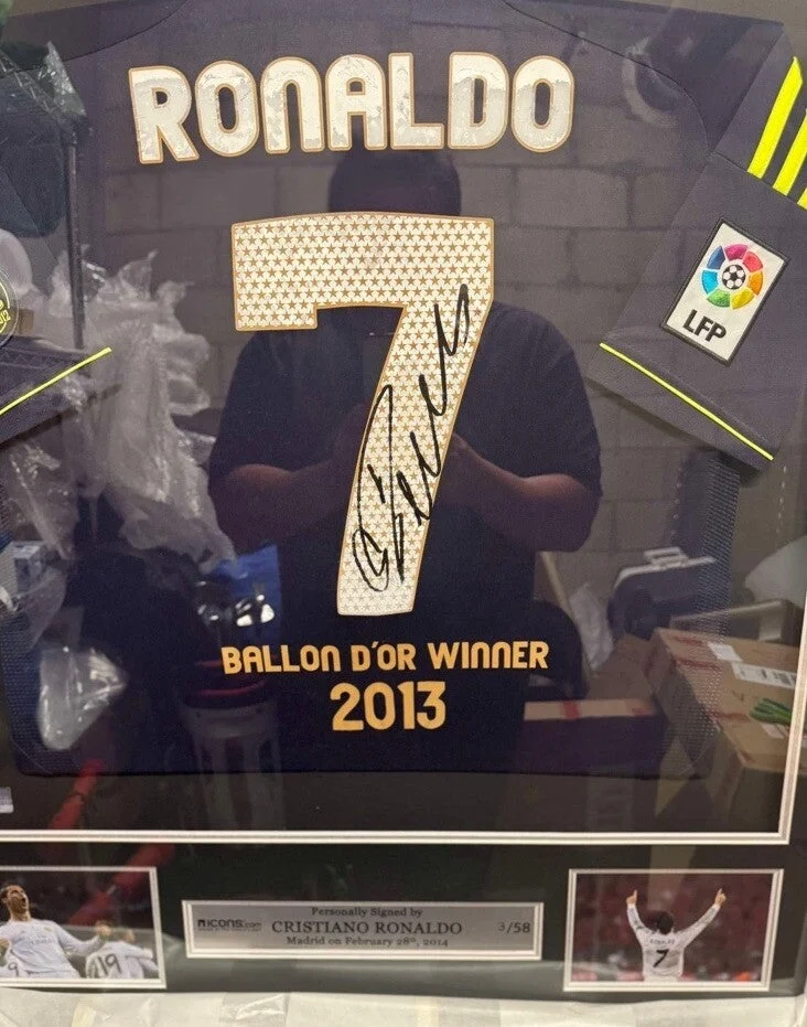 Cristiano Ronaldo Signed/Framed Limited Edition “2013 Ballon d’Or Winner” Jersey