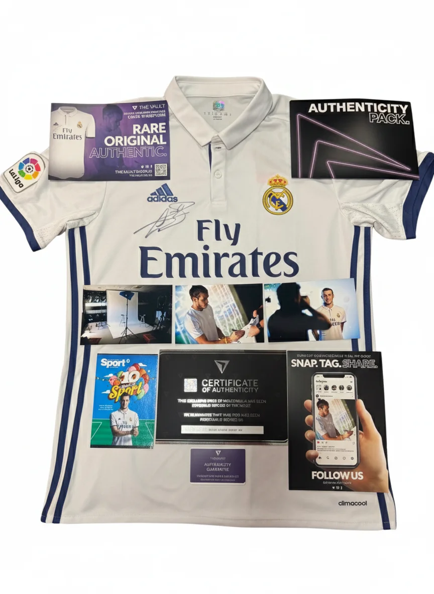 Gareth Bale Signed 2016/17 Real Madrid Jersey — Photo Shoot Worn