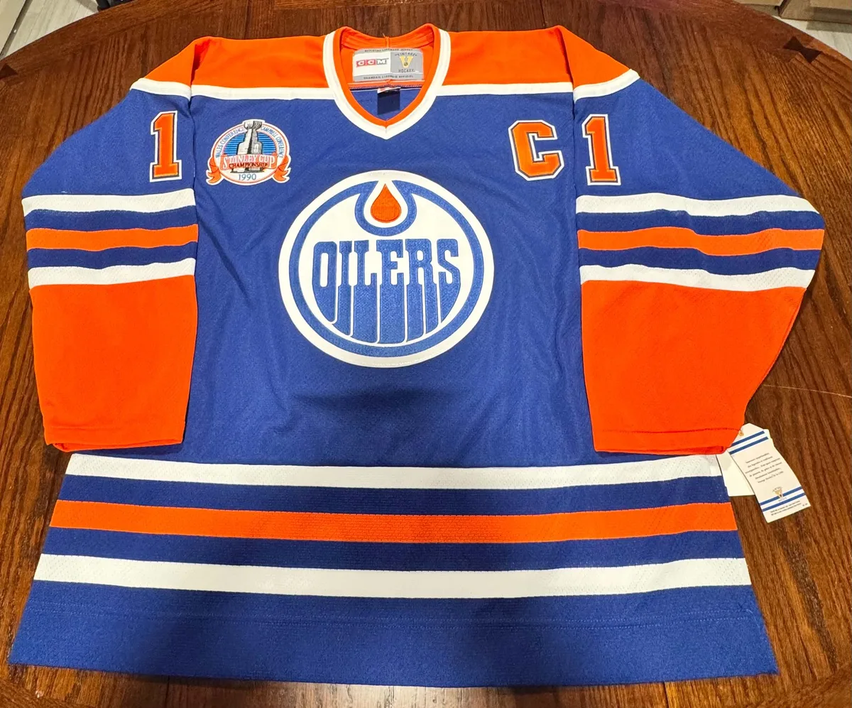 Mark Messier Blue CCM Vintage Replica Jersey photo 3