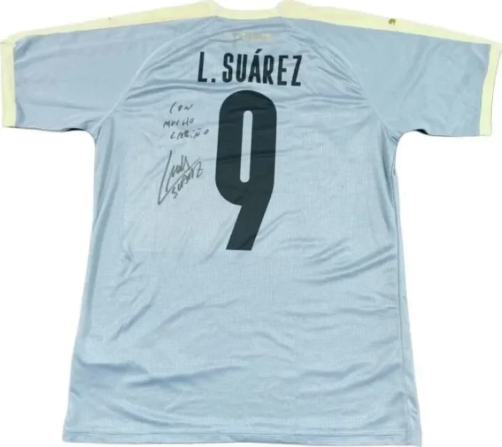 Luis Suárez Signed Uruguay National Team Jersey