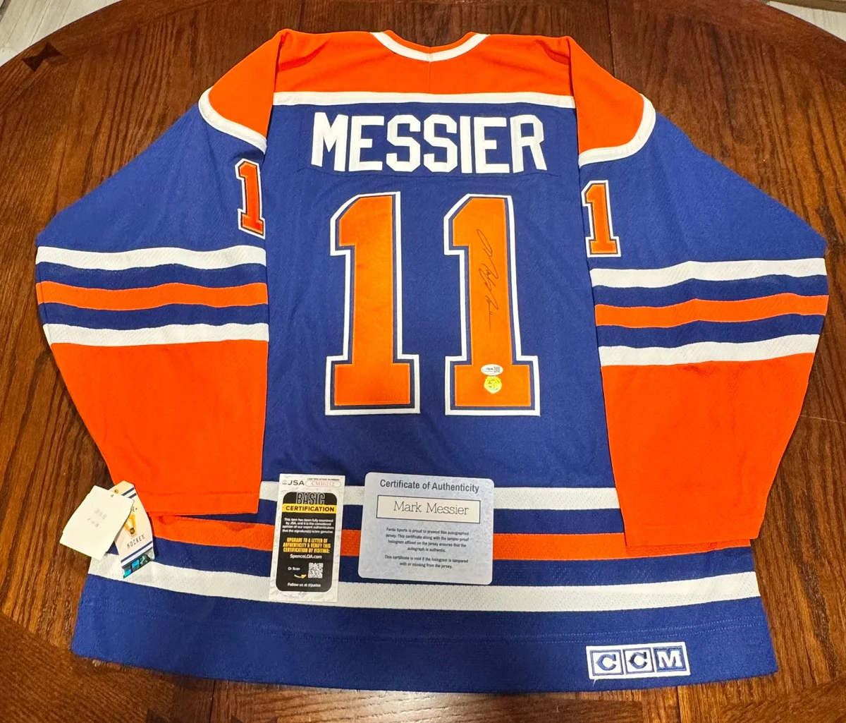 Mark Messier Blue CCM Vintage Replica Jersey
