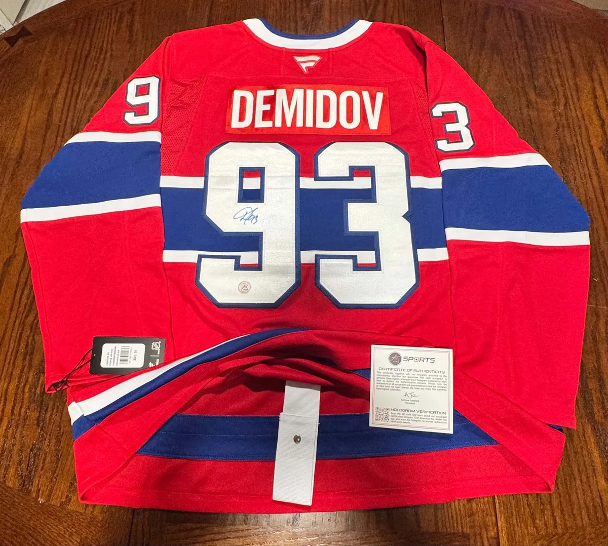 Ivan Demidov Red Fanatics Premium Pro Jersey