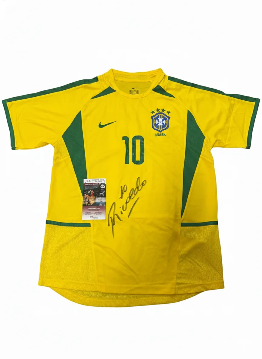 Rivaldo Signed Brazil National Team Jersey