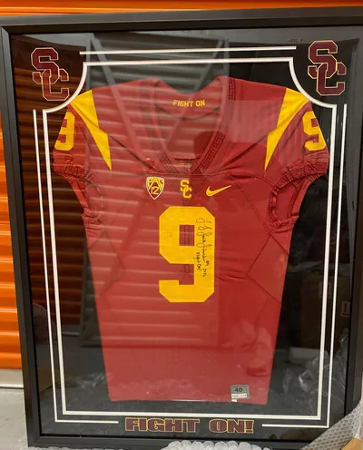 JuJu Smith-Schuster Signed Framed Game Worn 2016 USC Trojans Jersey