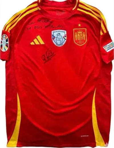 Luis de la Fuente Signed Spain Jersey w/ Inscription