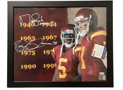 Matt Leinart & Reggie Bush Dual-Signed 16x20 USC Trojans Photo