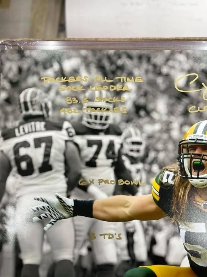 Clay Matthews Signed and Inscribed Green Bay Packers Photo
