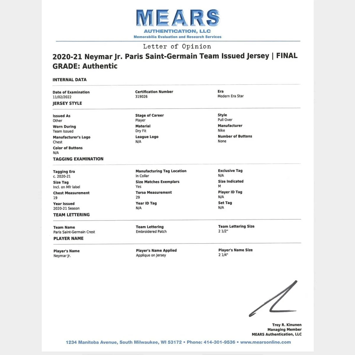 Neymar Jr. Team-Issued 2020-21 Paris Saint-Germain LGBT Number Jersey – MEARS Authenticated