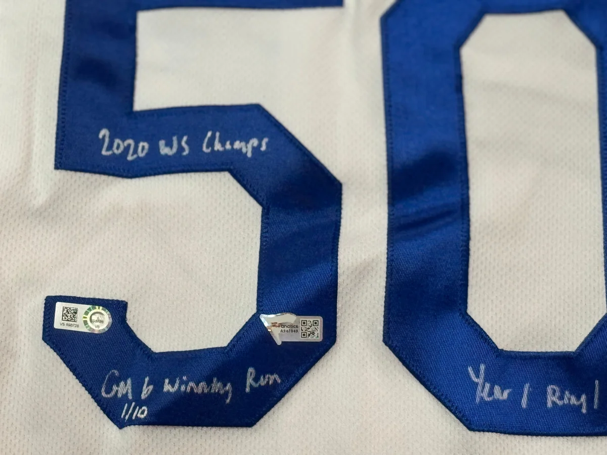Mookie Betts Signed & Inscribed 2020 Dodgers World Series Jersey – LE #1 of 10