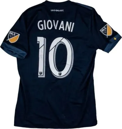 2017-18 Giovani Dos Santos Game-Used, Signed LA Galaxy Blue Jersey – MEARS, JSA Authenticated