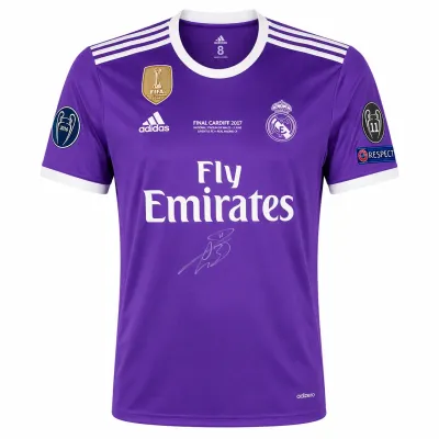 Real Madrid 2016/17 Champions League Final Player Issue Kit Signed by Gareth Bale
