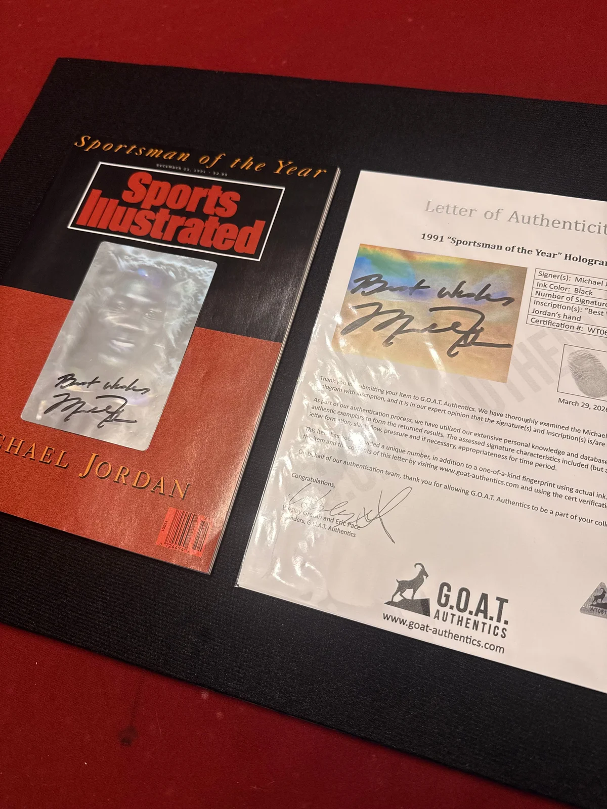 Michael Jordan signed with inscription sports illustrated  photo 3