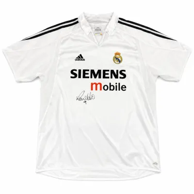 Ronaldo Nazario front signed Real Madrid jersey with Icons certificate