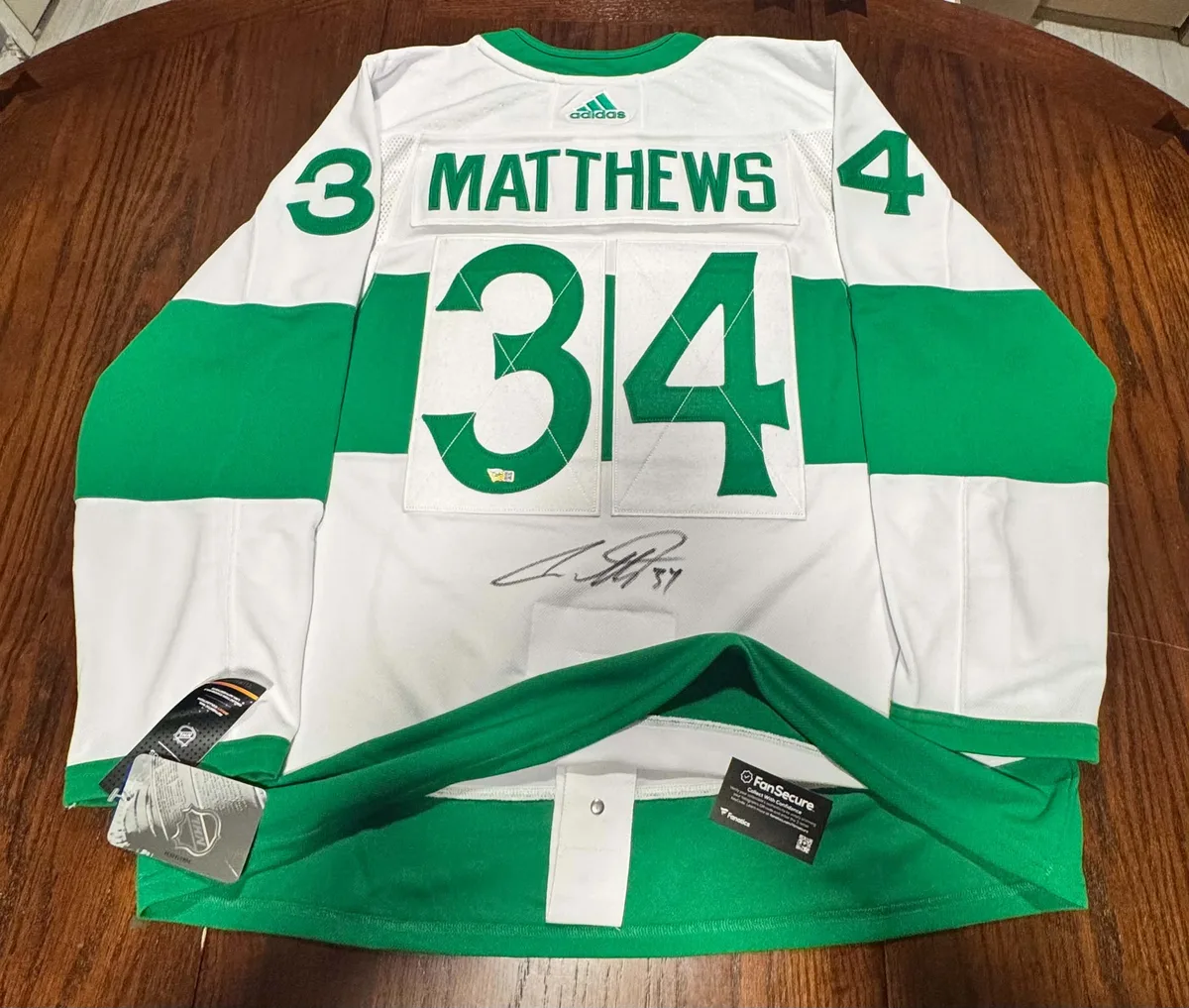 Auston Matthews St Pats White Adidas Pro Jersey