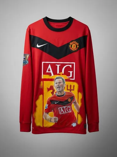 Ryan Giggs Signed 1/1 Hand Painted Manchester United Jersey - Signed In Person