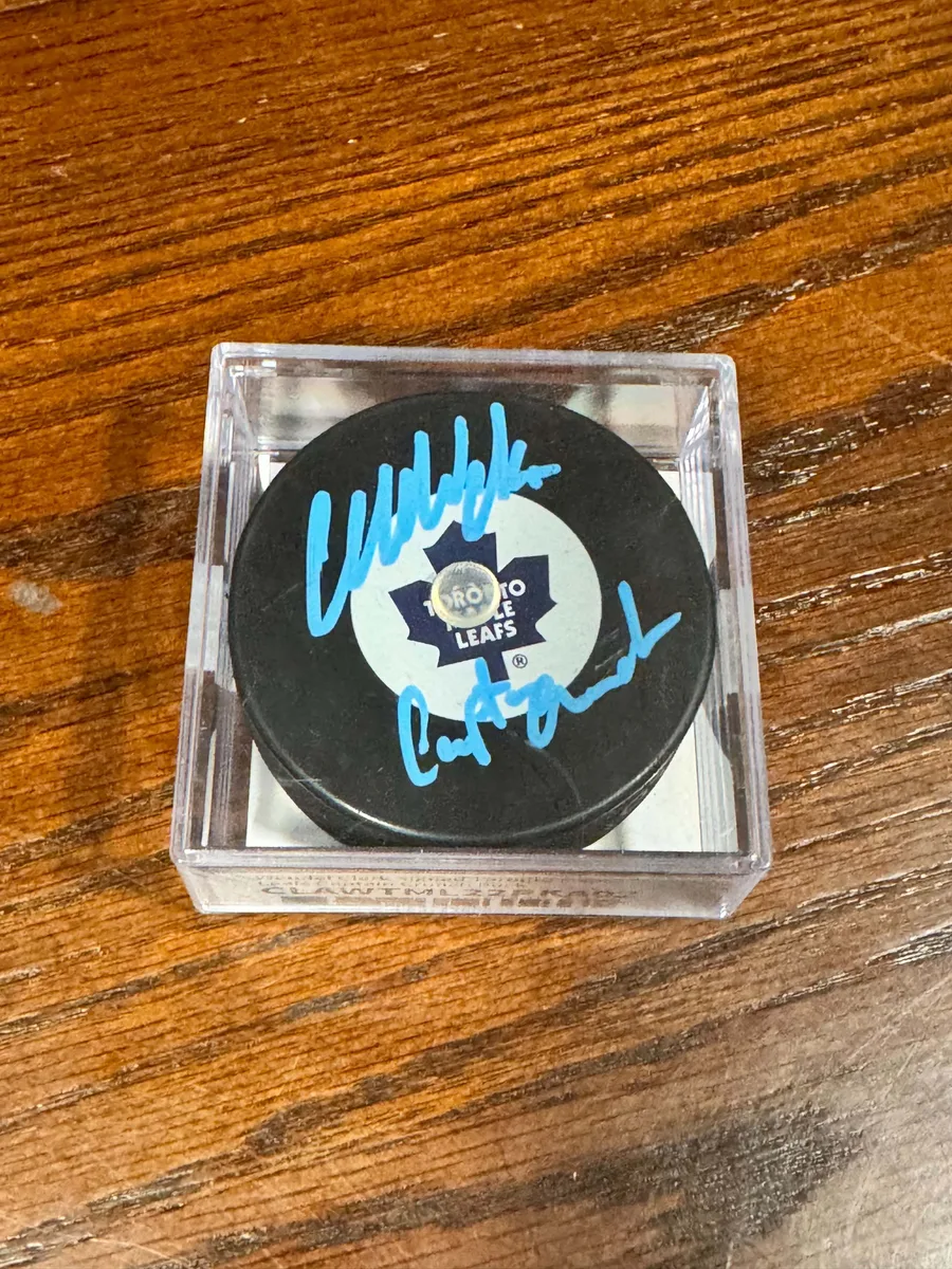 Wendel Clark Inscribed Leafs Hockey Puck