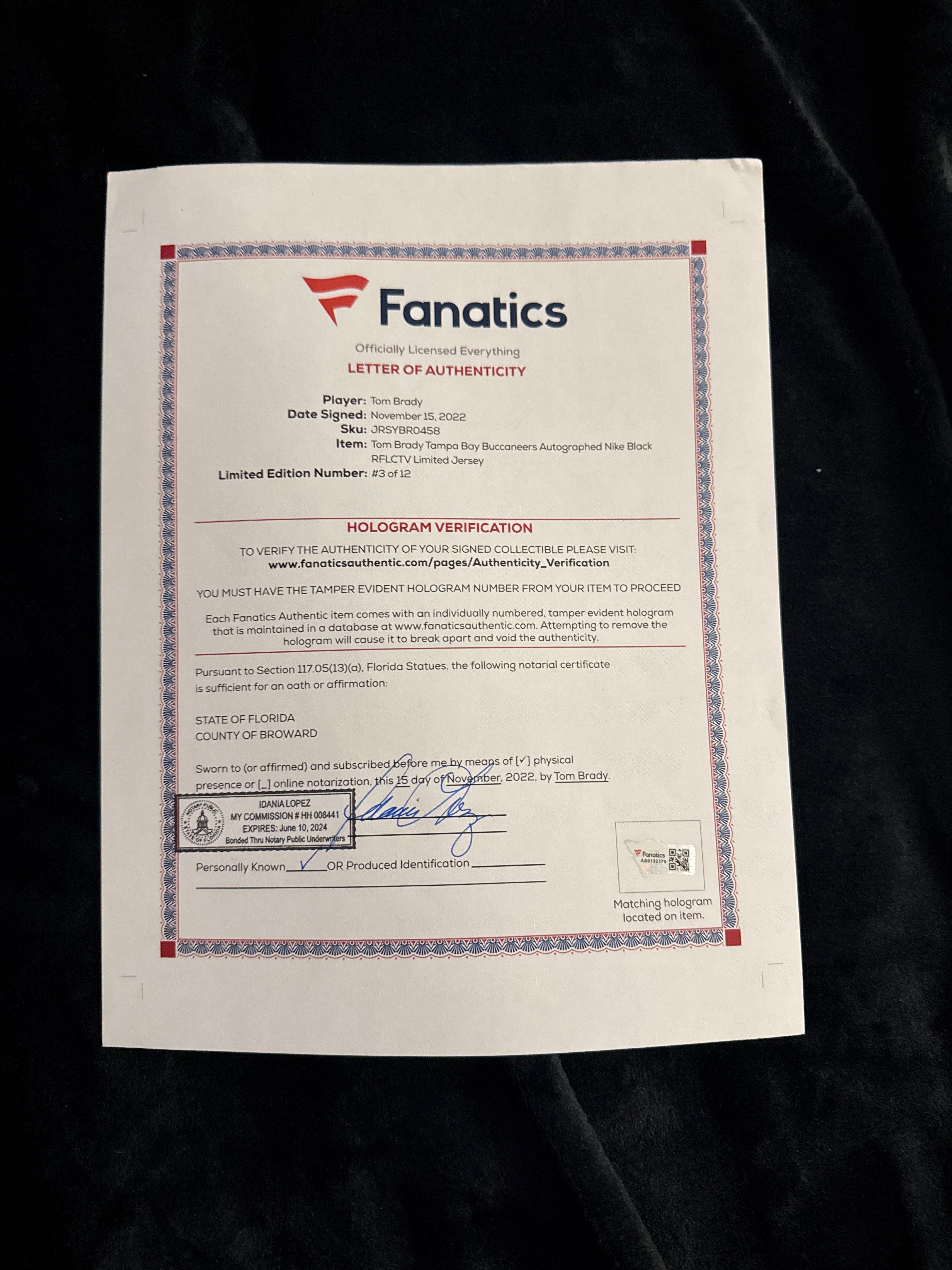 Tom Brady signed blacked out jersey  photo 6
