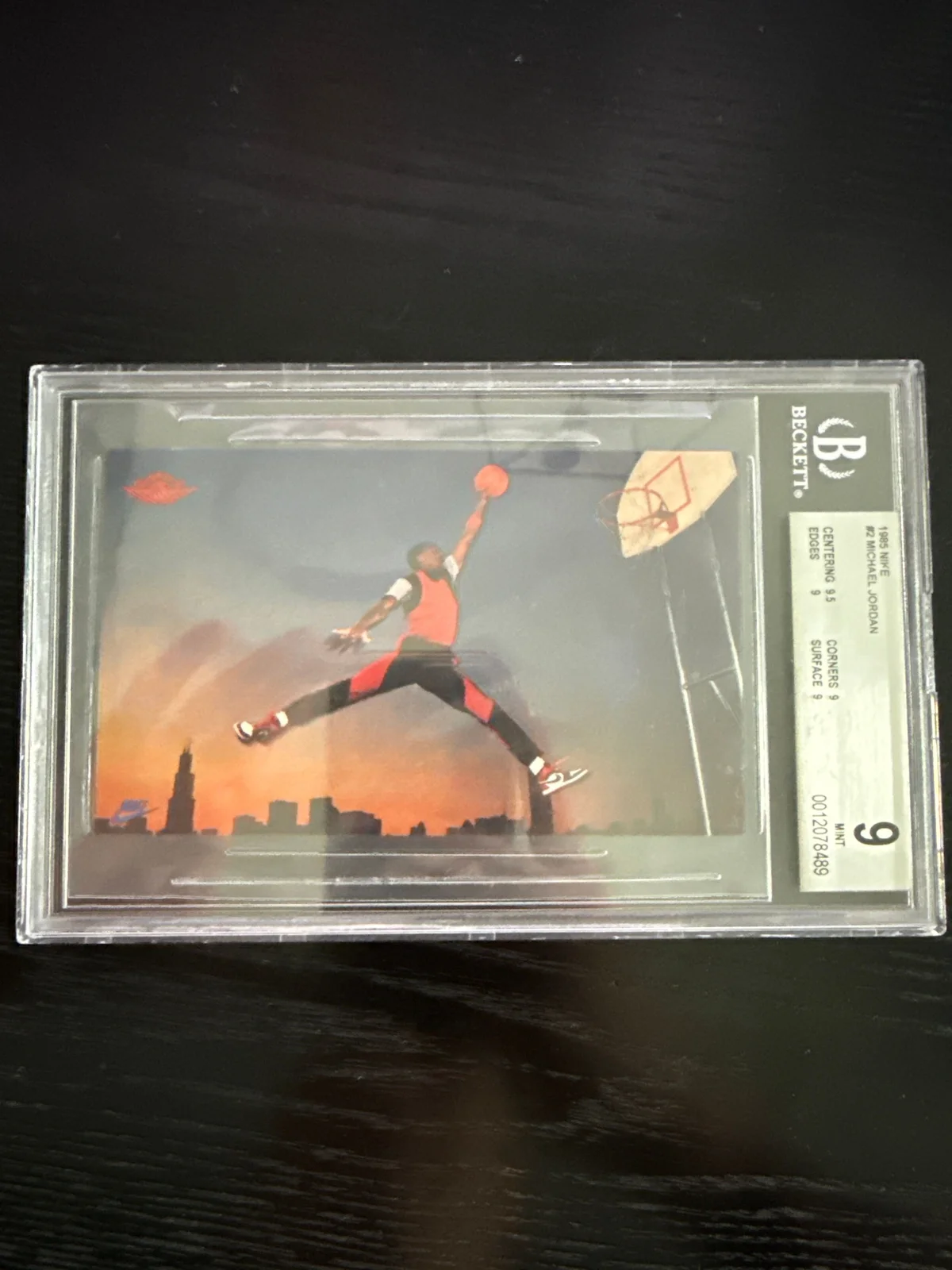 1985 promo Nike promo Michael Jordan Beckett 9