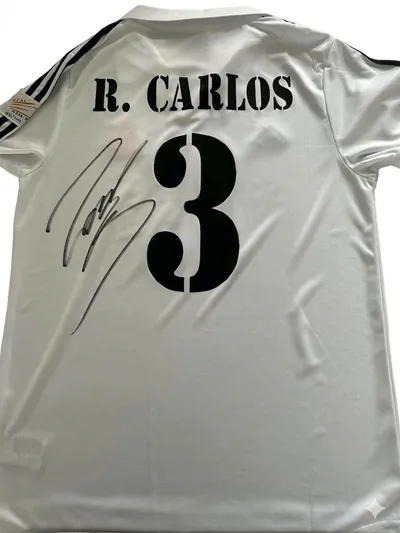 Roberto Carlos Signed Real Madrid Jersey
