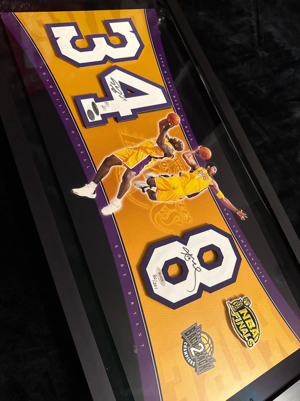 Kobe Bryant and Shaq signed number piece  photo 4