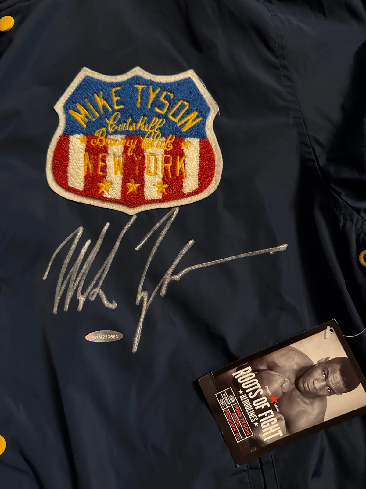 Mike Tyson signed Roots of Fight jacket  photo 3