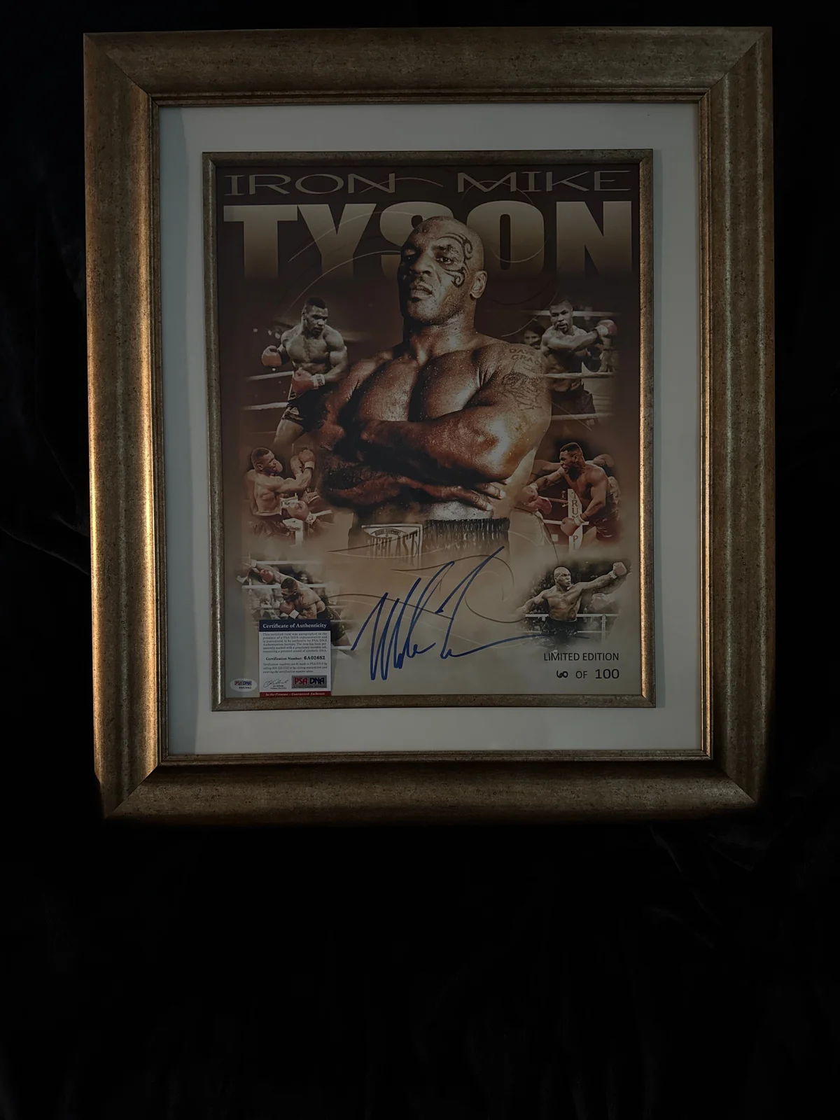 Mike Tyson signed 18*15 limited poster 