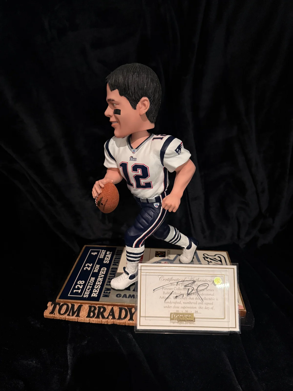Tom Brady signed Forever collectibles bobble head 