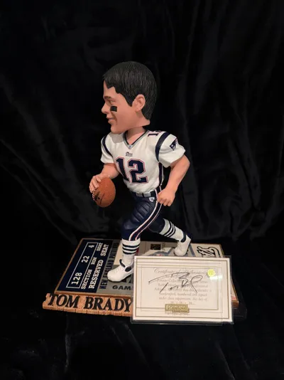 Tom Brady signed Forever collectibles bobble head 