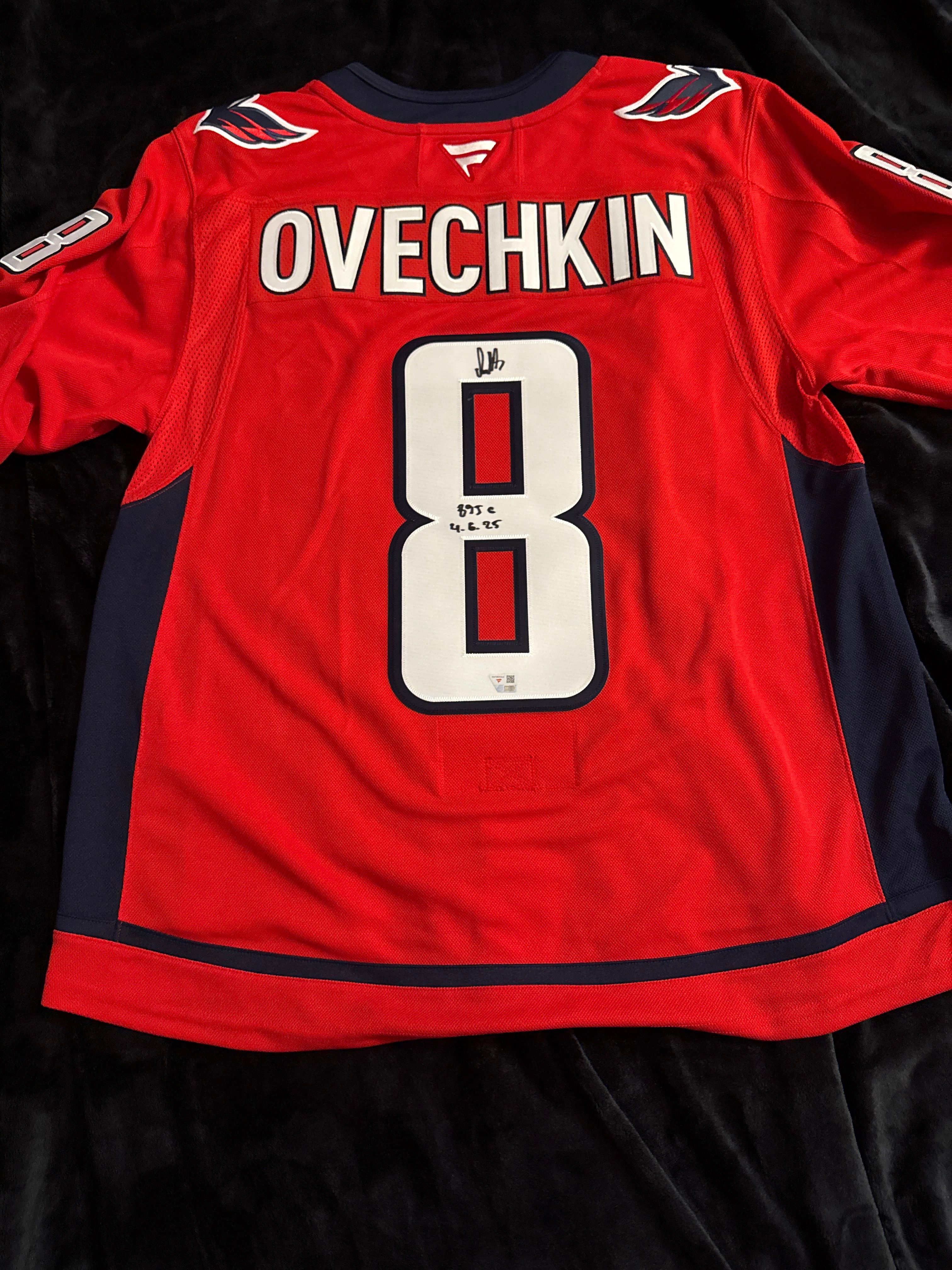 Alex Ovechkin signed jersey with inscription 