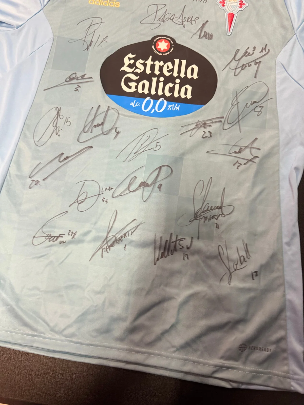 Celta de Vigo Squad Signed Jersey – Celta vs Sevilla (12/30/2022) | MatchWornShirt COA