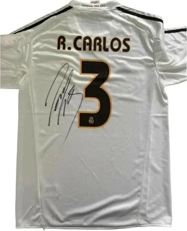 Roberto Carlos Signed Real Madrid Jersey #3