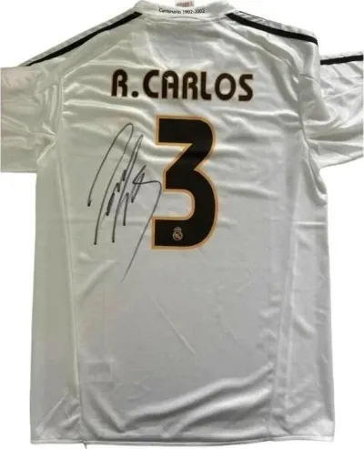 Roberto Carlos Signed Real Madrid Jersey #3